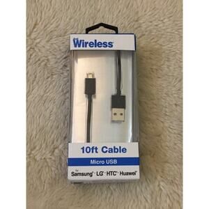 Just Wireless 10ft TPU Micro USB to USB-A Cable - Black